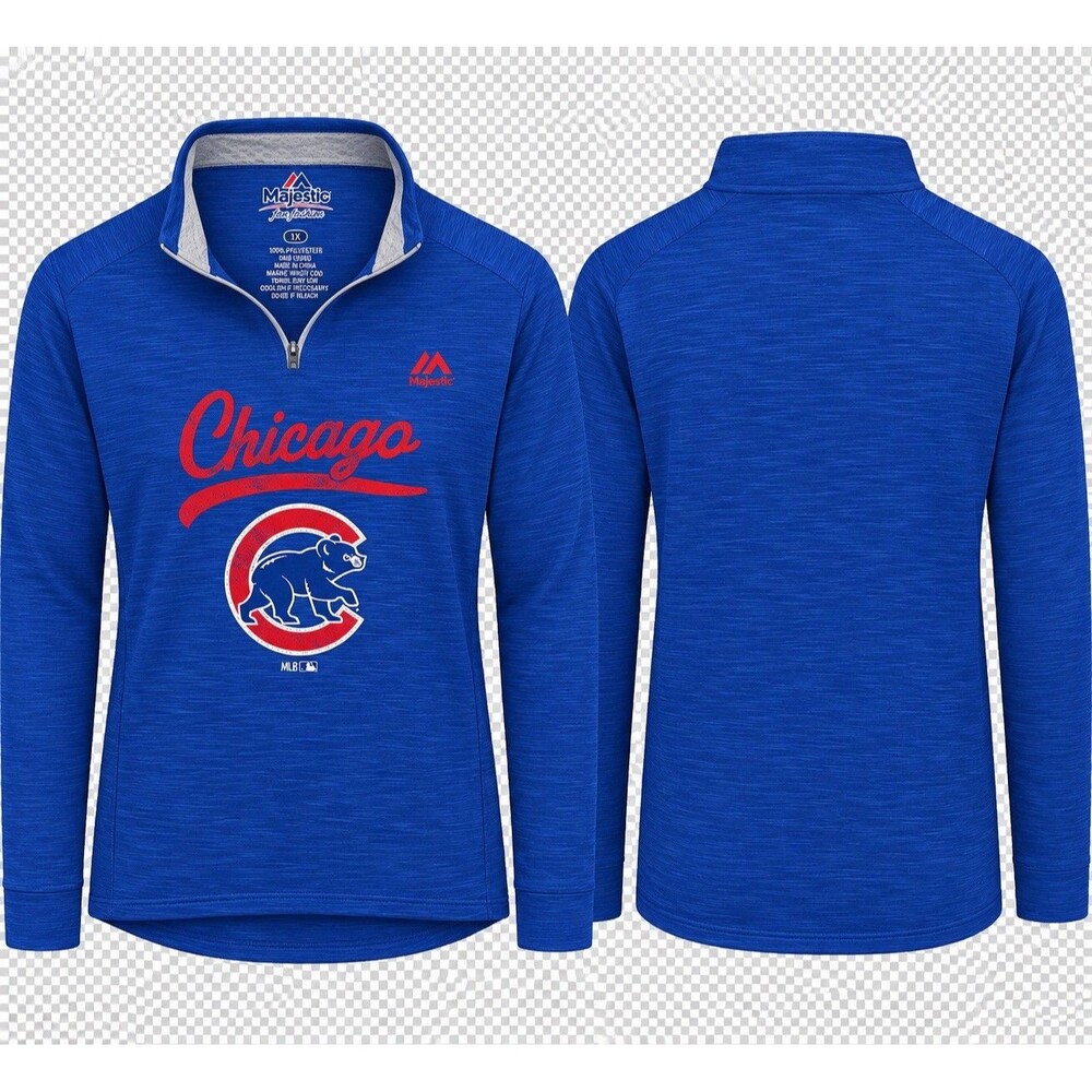 NWT Chicago Cubs Majestic 1/4 Zip Size XL